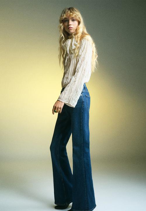 MANGO - Blouse coty -  natural