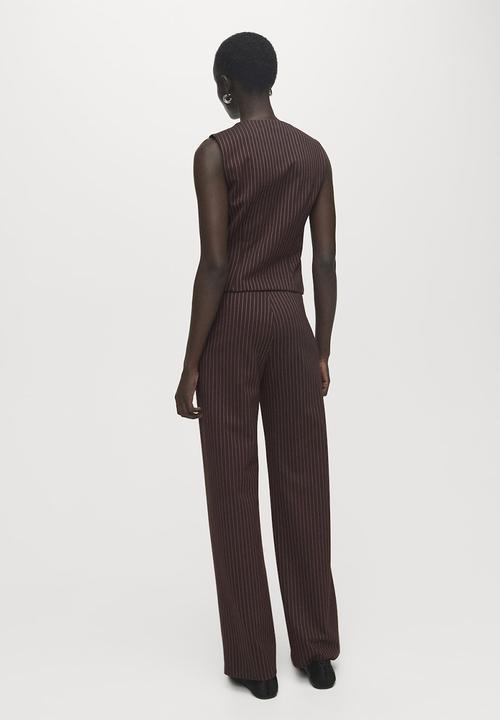 MANGO - Trousers brin -  brown
