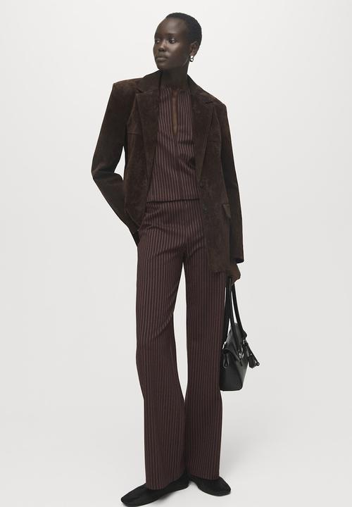 MANGO - Trousers brin -  brown