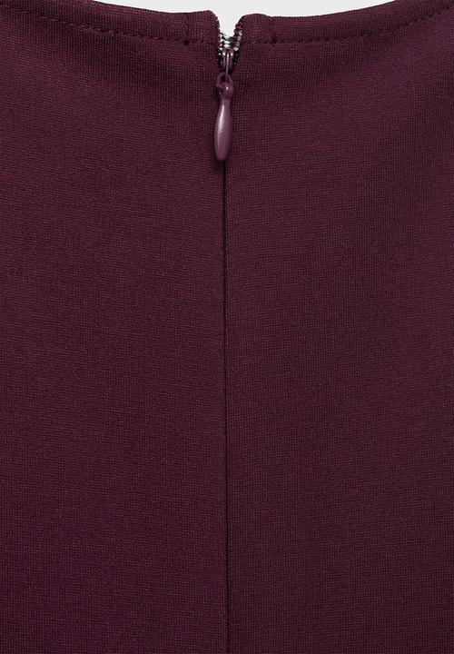 MANGO - Dress letizia -  dark red