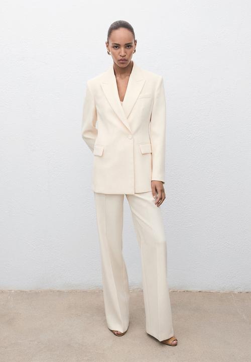 MANGO - Blazer iguana -  light pastel yellow