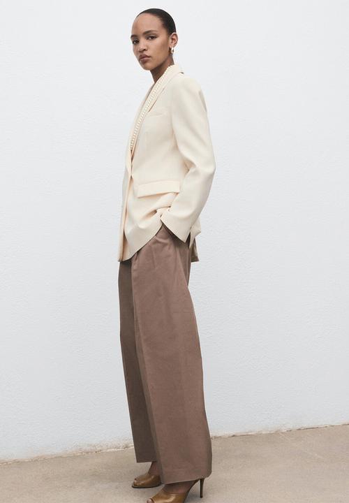 MANGO - Blazer iguana -  light pastel yellow