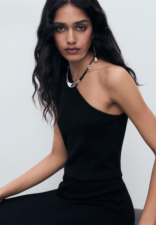 MANGO - Dress asim -  black