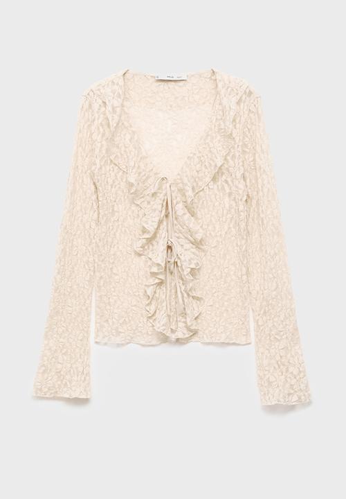 MANGO - Blusa castell - light beige