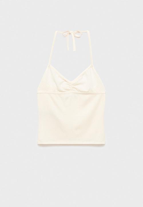 MANGO - Top copas - natural1