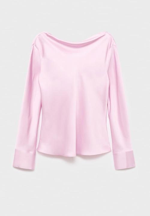 MANGO - Blouse galban -  light pastel pink