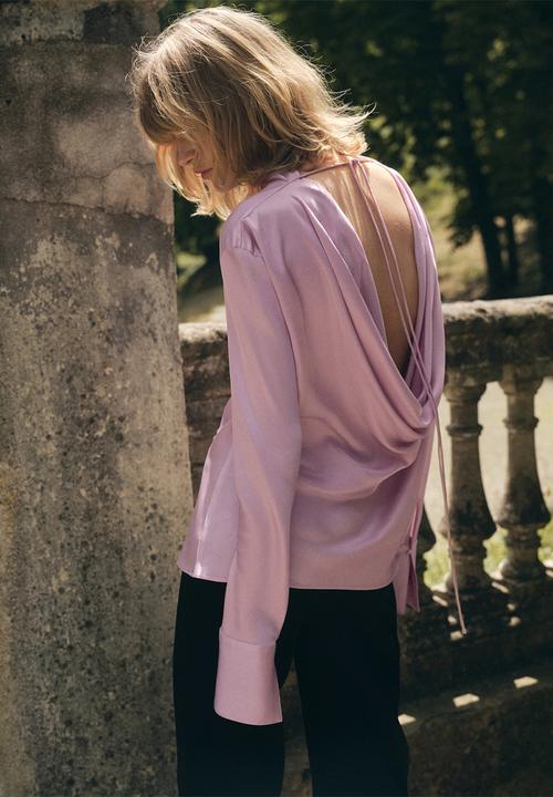 MANGO - Blouse galban -  light pastel pink