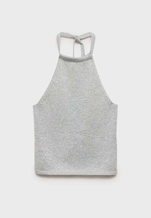 MANGO - Top marieta - silver
