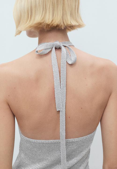 MANGO - Top marieta - silver