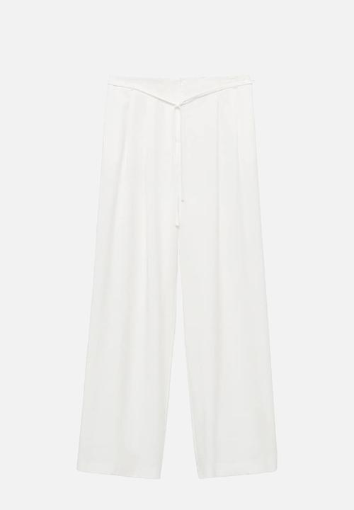 MANGO - Pantalon bonnie - white