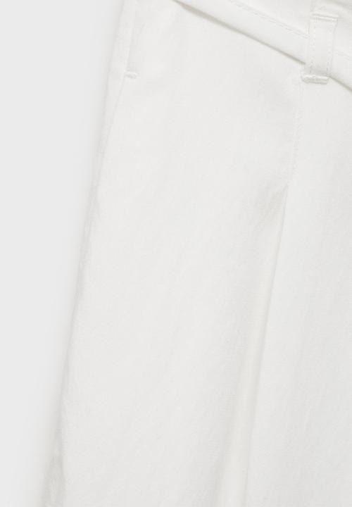 MANGO - Pantalon bonnie - white