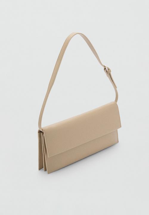 MANGO - Bolso M Acordeon Shoulder Bag - Ligth-Brown