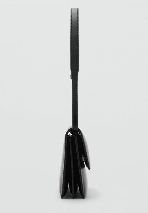 MANGO - Bolso M Acordeon Shoulder Bag - Black