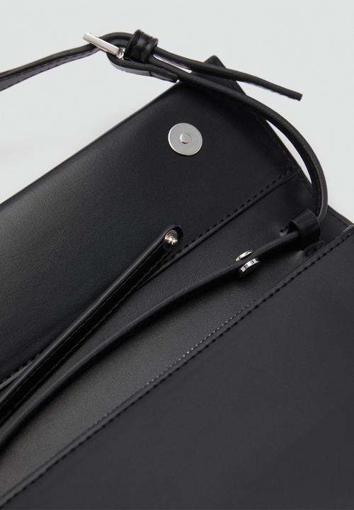 MANGO - Bolso M Acordeon Shoulder Bag - Black