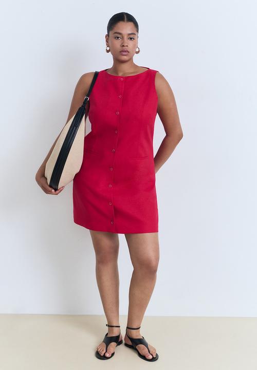 MANGO - Dress tiko -  medium red