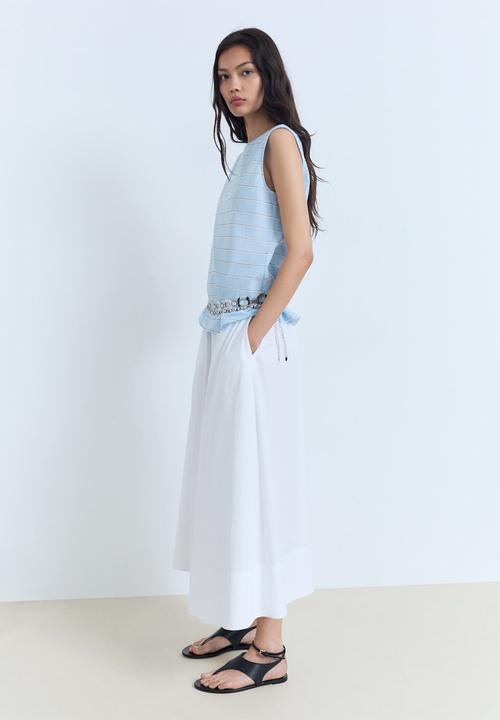 MANGO - Blusa anita - mid-blue