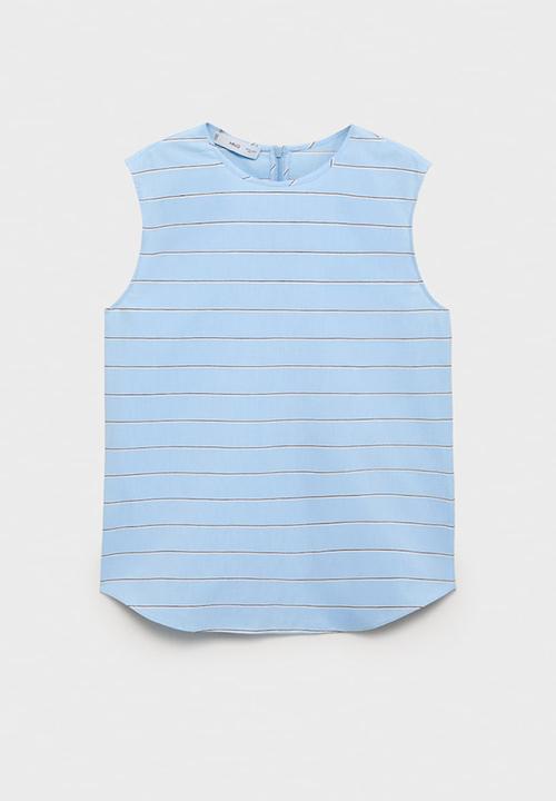 MANGO - Blusa anita - mid-blue