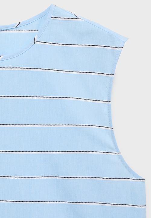 MANGO - Blusa anita - mid-blue