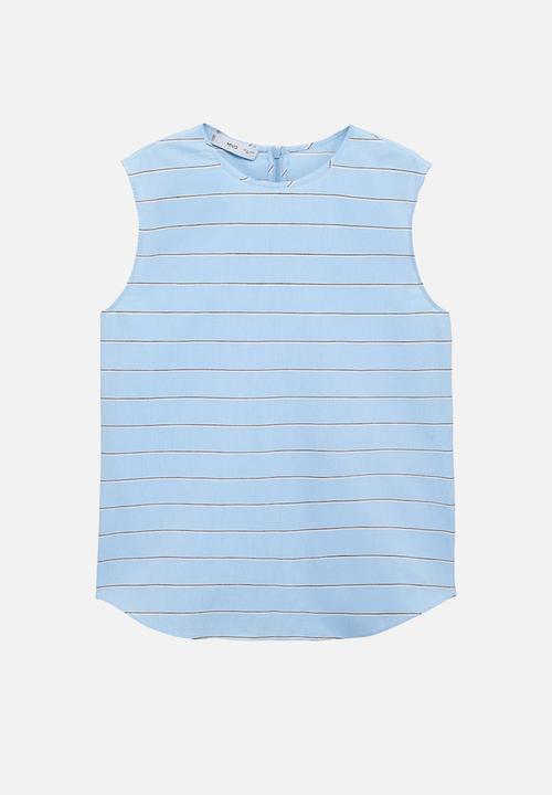 MANGO - Blusa anita - mid-blue