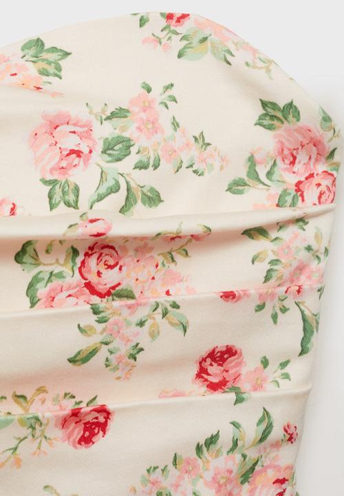 MANGO - Dress greet -  light beige