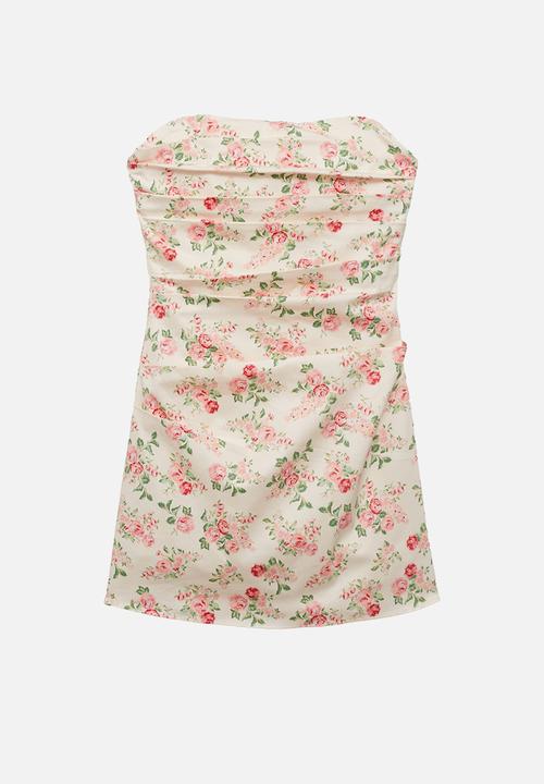 MANGO - Dress greet -  light beige