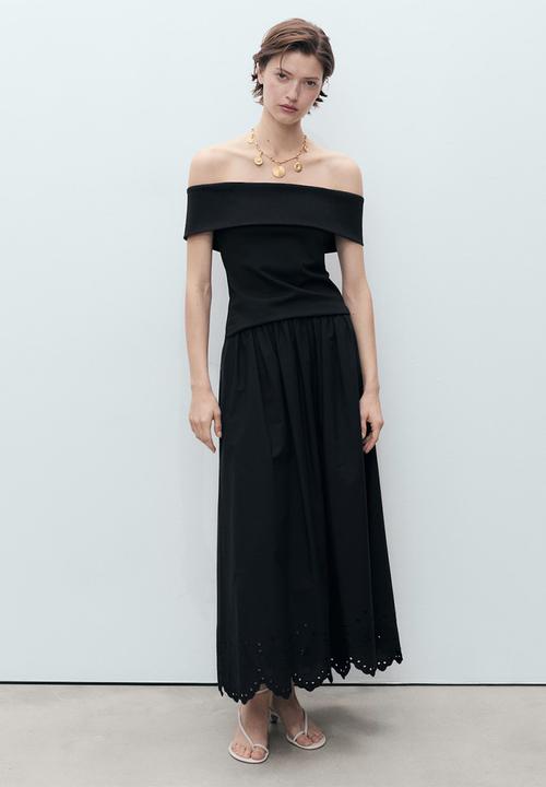 MANGO - Falda claus - black