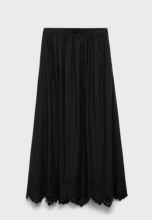 MANGO - Falda claus - black