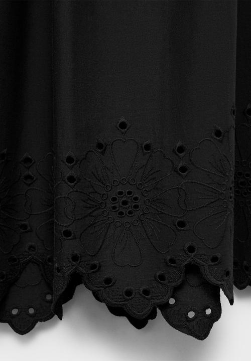 MANGO - Falda claus - black