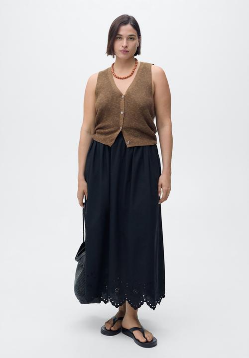 MANGO - Falda claus - black