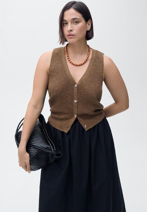 MANGO - Falda claus - black