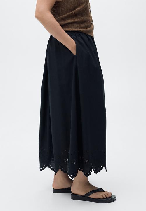 MANGO - Falda claus - black