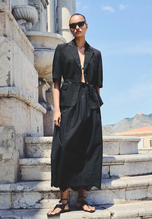 MANGO - Falda claus - black