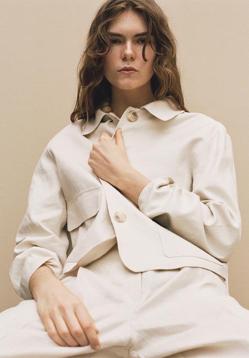 MANGO - Jacket leo  -  light beige