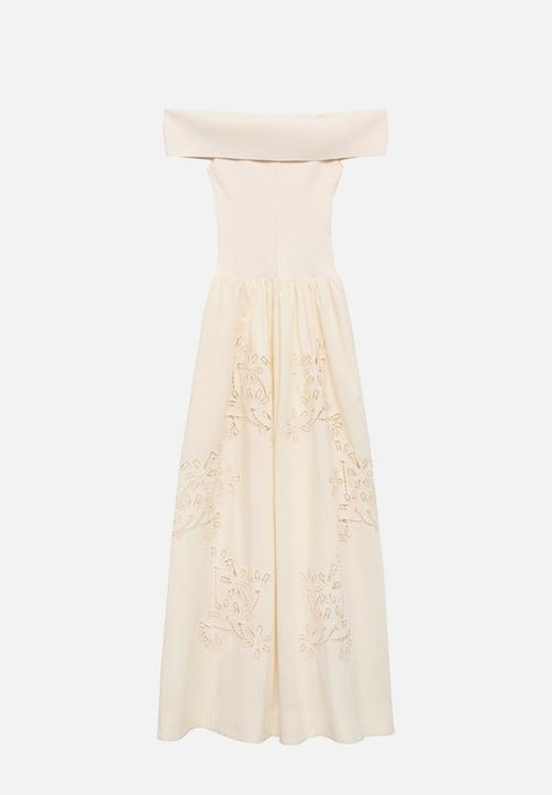 MANGO - Dress tano -  light beige