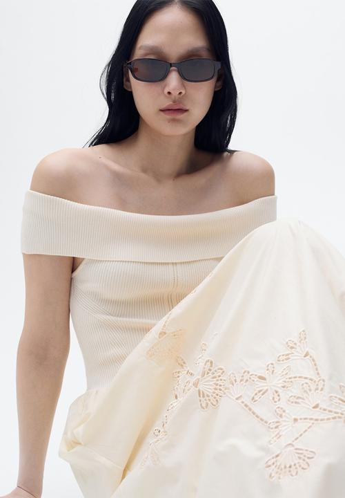 MANGO - Dress tano -  light beige