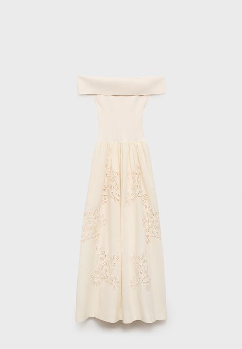 MANGO - Dress tano -  light beige