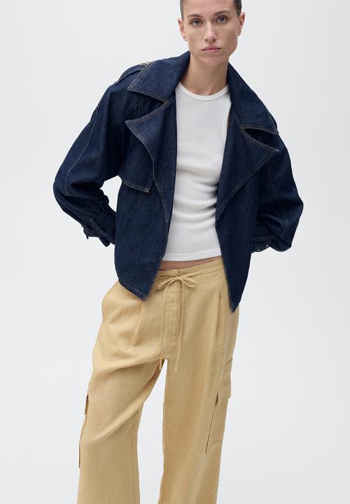 MANGO - Pantalon olive - medium yellow
