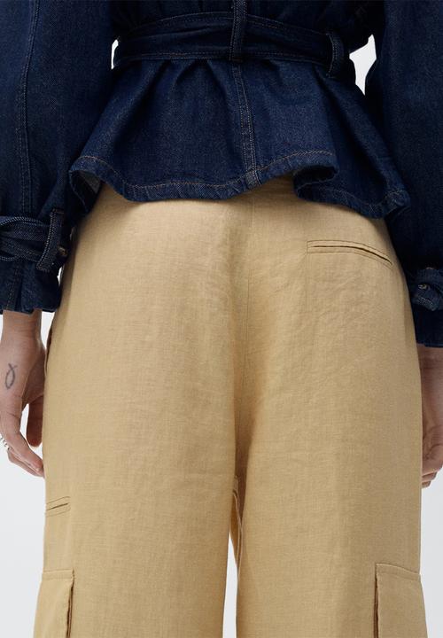 MANGO - Pantalon olive - medium yellow