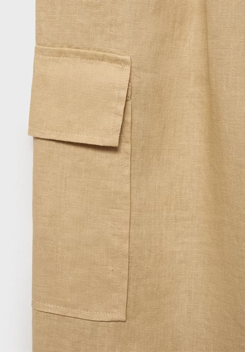 MANGO - Pantalon olive - medium yellow