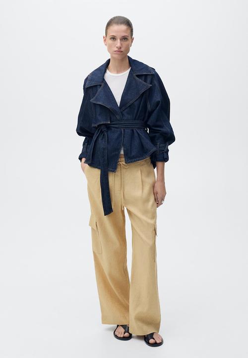 MANGO - Pantalon olive - medium yellow