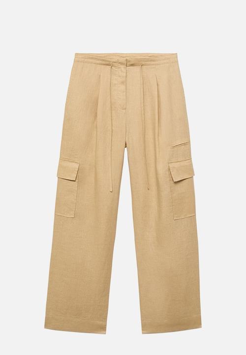 MANGO - Pantalon olive - medium yellow