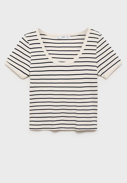 MANGO - Camiseta olim - natural