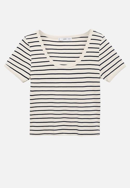 MANGO - Camiseta olim - natural