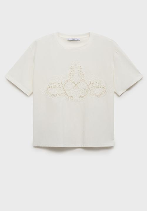 MANGO - T-shirt hen  -  white