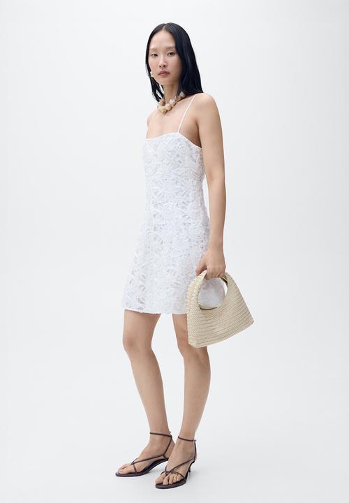 MANGO - Dress fruit -  white