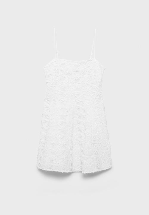 MANGO - Dress fruit -  white