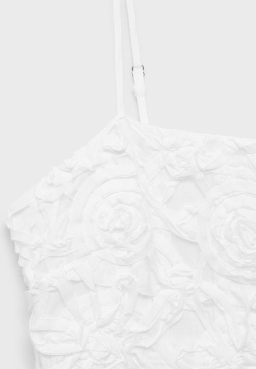 MANGO - Dress fruit -  white