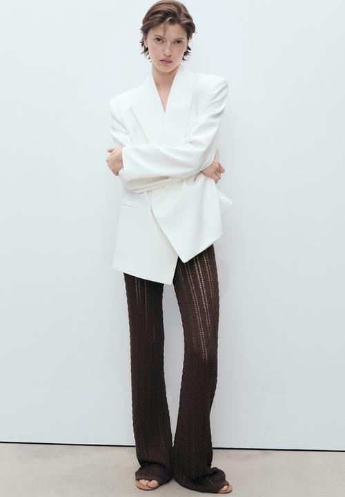 MANGO - Trousers magnolia -  dark brown