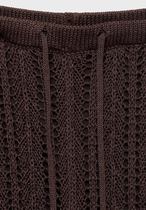 MANGO - Trousers magnolia -  dark brown