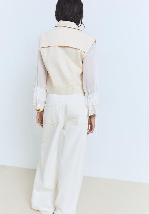 MANGO - Vest erin  -  light beige